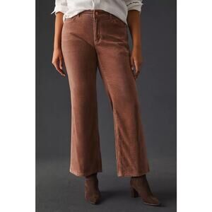 Pilcro Women’s 18 W  40 x 27 Corduroy Pant Yaya Mid Rise Crop Flare Taupe Brown